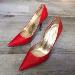 Guess Red Patent Leather Heels